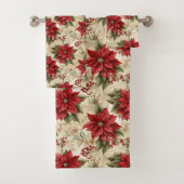 Classic Christmas Flowers Tablecloth Cozy Style (En situation)