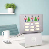 Classic Christmas Gift Label Stickers (Laptop op bureau)