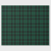 Classic Christmas Green and Black Plaid Cadeaupapier (Vlak)