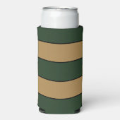 Classic Christmas Green And Gold Stripes (Seltzer Voorkant)