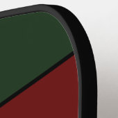 Classic Christmas Green And Red Stripes Pickleball Paddle (Links Detail)