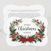 Classic Christmas Greenery Wreath Holiday Kaart (Voorkant / Achterkant)