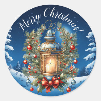 Classic Christmas I Ronde Sticker