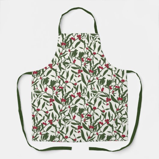 Classic Christmas Mistletoe All-Over Print Schort (Voorkant)
