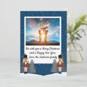 Classic Christmas Nutcracker Photo Holiday Kaart (Staand voorkant)