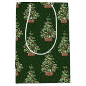 Classic Christmas Pattern Medium Cadeauzakje (Voorkant)