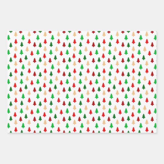 Classic Christmas Patterns Red and Green Inpakpapier Vel (Voorkant)