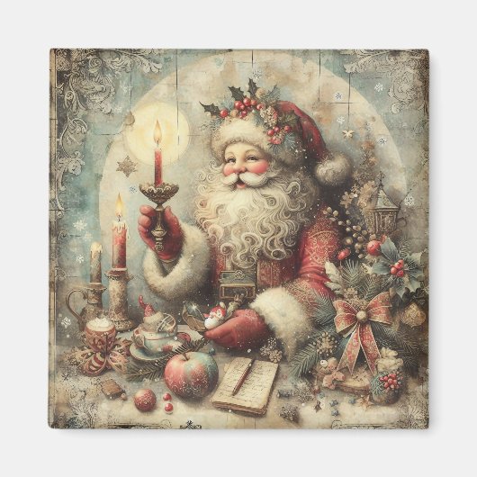 Classic Christmas Père Noël Magnet (Devant)