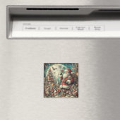 Classic Christmas Père Noël Magnet (In Situ (Lave-vaisselle))
