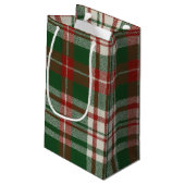 Classic Christmas Plaid Klein Cadeauzakje (Achterkant Gekanteld)