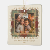 Classic Christmas Plaid Photo Template ID1141A Keramisch Ornament (Links)
