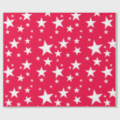 Classic Christmas Red White Stars Sjabloon Cadeaupapier (Vlak)