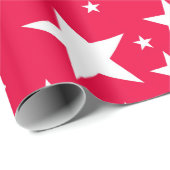 Classic Christmas Red White Stars Sjabloon Cadeaupapier (Rol Hoek)