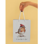 Classic Christmas Robin, custom Medium Cadeauzakje