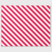 Classic Christmas Sjabloon Rood Wit Gestreept Cadeaupapier (Vlak)