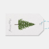 Classic Christmas Tree Gift Label Cadeaulabel (Voorkant (Horizontaal))