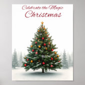 Classic Christmas Tree Holiday Poster (Voorkant)