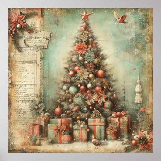 Classic Christmas Tree Poster (Voorkant)