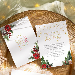 Classic Christmas White Baby shower Boekaanvraag Informatiekaartje