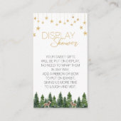 Classic Christmas White Baby shower Display Douche Informatiekaartje (Voorkant)