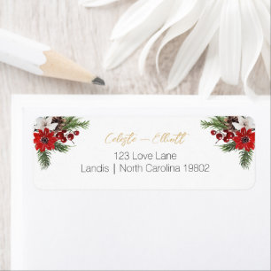 Classic Christmas White Baby shower retouradres Etiket