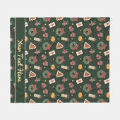 Classic Christmas Wreath & Mittens Fleece Blanket Deken (Voorkant (Horizontaal))