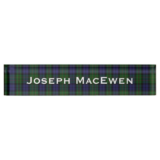Classic Clan MacEwen Custom Desk Plaque d'identifi (Devant)