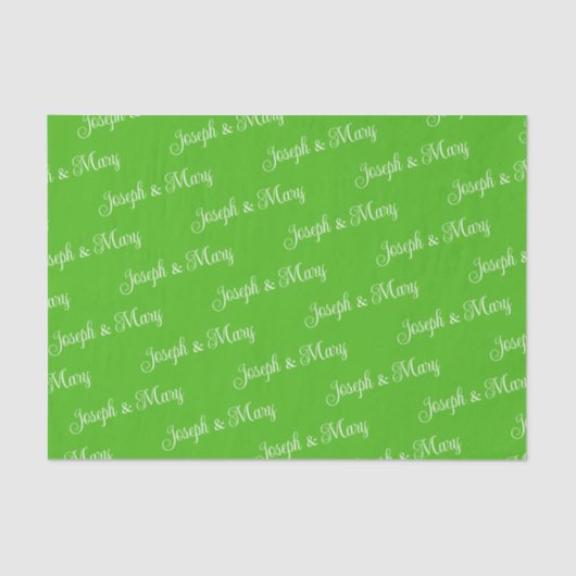 Classic Clubhouse Fresh Kelly Green White Script Tissuepapier (Voorkant)