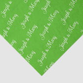 Classic Clubhouse Fresh Kelly Green White Script Tissuepapier (Detail)