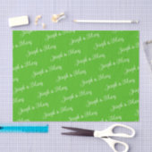 Classic Clubhouse Fresh Kelly Green White Script Tissuepapier (Craft)