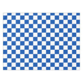 Classic cobalt blue checkerboard tafelkleed (Voorkant (Horizontaal))