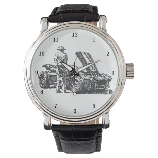Classic Cobra Automobile Horloge (Voorkant)