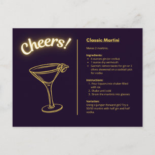 Classic Cocktail Briefkaart - Martini