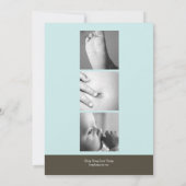 Classic Collage Faire-part de naissance photo bébé (Dos)