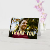 Classic Collegiate FOIL Graduation Carte de remerc (Orchidée)