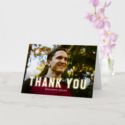 Classic Collegiate FOIL Graduation Carte de remerc (Orchidée)