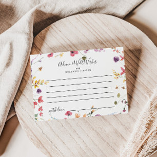 Classic Colorful Wild Floral Wedding Advice Kaart