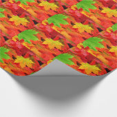 Classic Colour Autumn Herfst Leaf Print Cadeaupapier (Hoek)