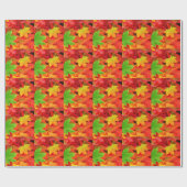 Classic Colour Autumn Herfst Leaf Print Cadeaupapier (Vlak)