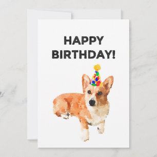 Classic Corgi Birthday Kaart