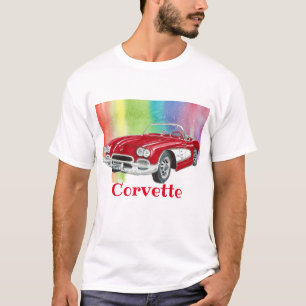 'Classic Corvette Convertible Waterverf Art T-shirt