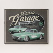 Classic Corvette Garage Jigzaag Puzzle Legpuzzel (Horizontaal)