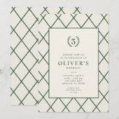 Classic Country Club Anniversaire Fête Invitation (Devant / Derrière)