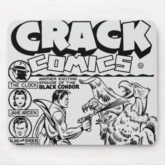Classic Crack Comics Mousepad uit 1940 Muismat (Voorkant)