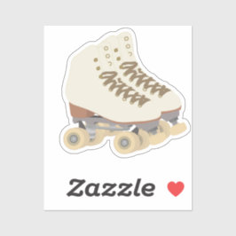 Classic Cream Rollerskates Cut-Out Sticker