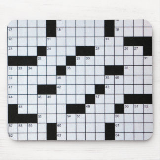 Classic Crossword Puzzle Grid mousepad Muismat