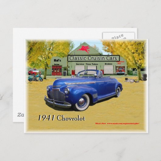 Classic Cruisin Cars 1941 Chevy Briefkaart (Voorkant / Achterkant)