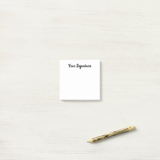 Classic Cursive Minimal Signature Name Script Lett Post-it® Notes (Op bureau)