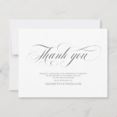 Classic Cursive Script Calligraphy Memorial Bedankkaart (Voorkant)