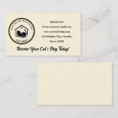 Classic Custom Cattery Business Card  Visitekaartje (Voorkant / Achterkant)